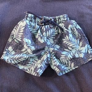 Beach Bros Blue Hawaiian Swim Shorts 2T